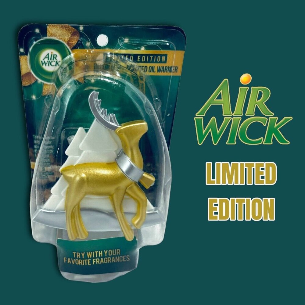 Airwick Scented Oil Warmer Plug In Holiday Decor Reindeer Limited Edition NEW!